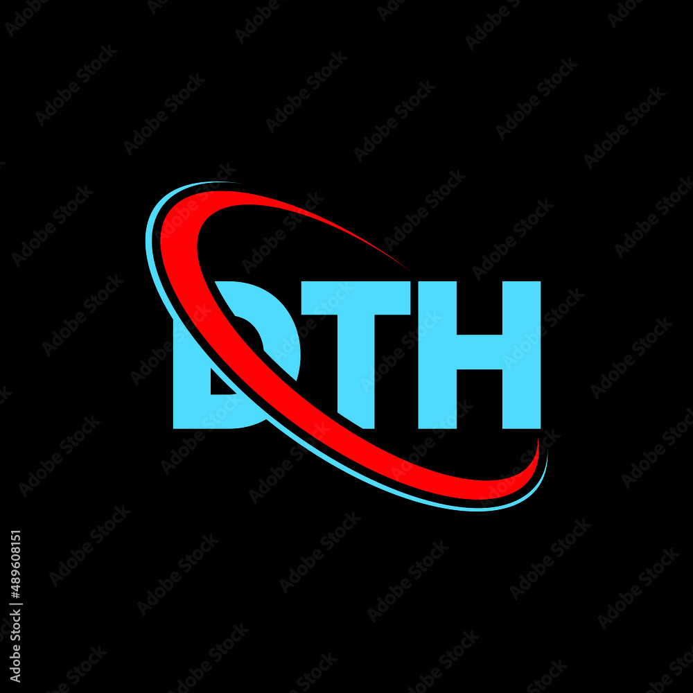 DTH logo. DTH letter. DTH letter logo design. Initials DTH logo linked with  circle and uppercase monogram logo. DTH typography for technology, business  and real estate brand. Stock Vector | Adobe Stock