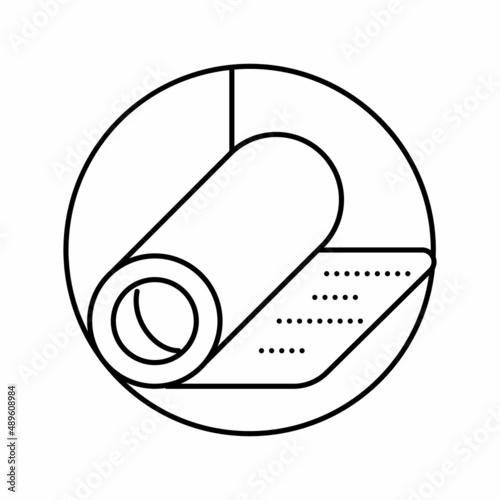 underlay for parquet board line icon vector illustration