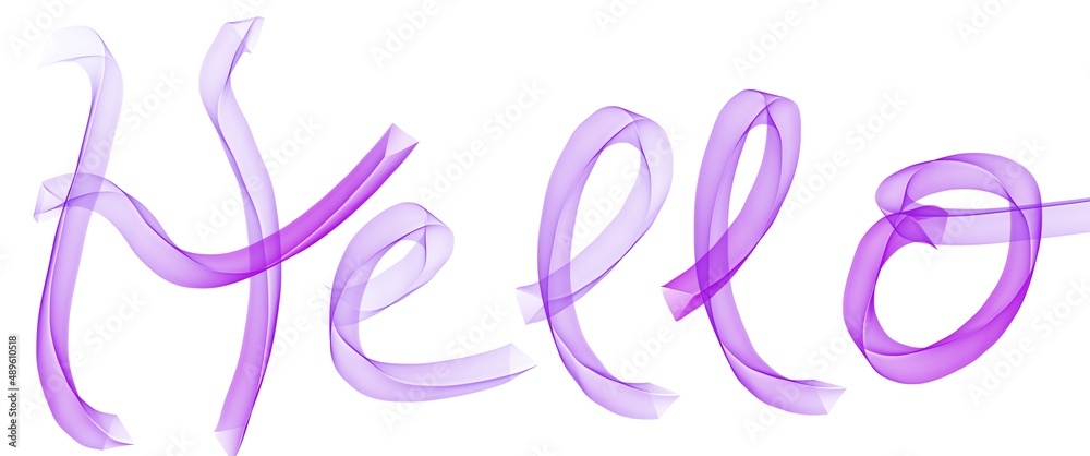 Hand written hello word isolated on white background Hand written hello word isolated on white background