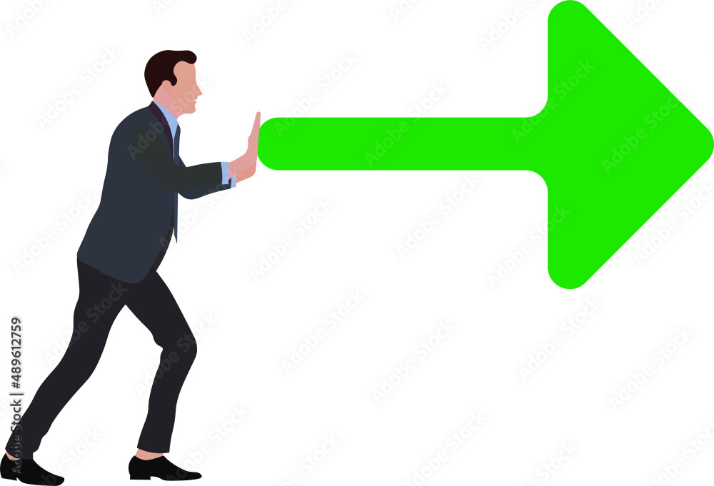 hombre de traje empujando una flecha, negocio en crecimiento. Vector sin fondo. fondo transparente hombre de traje empujando una flecha, negocio en crecimiento. Vector sin fondo. fondo transparente