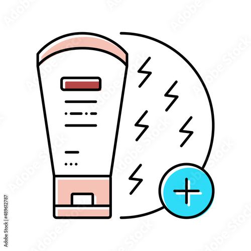 cream controling itching eczema color icon vector illustration