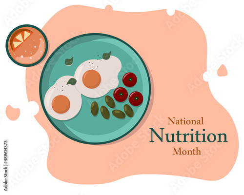 National nutrition month - healthy breakfast.