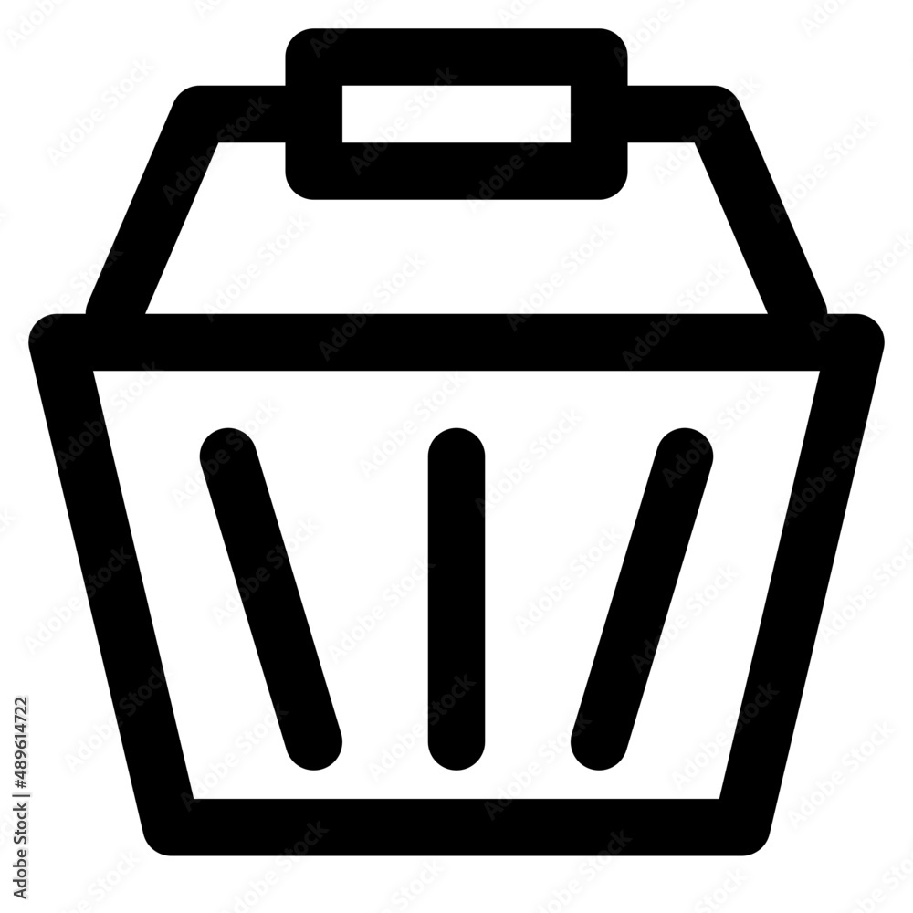 basket icon line style vector