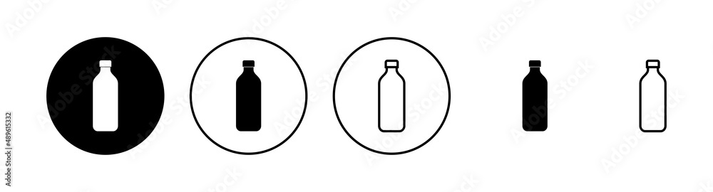 Bottle icons set. bottle sign and symbol