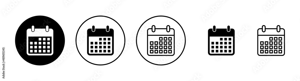 Calendar icons set. Calender sign and symbol. Schedule icon symbol Calendar icons set. Calender sign and symbol. Schedule icon symbol