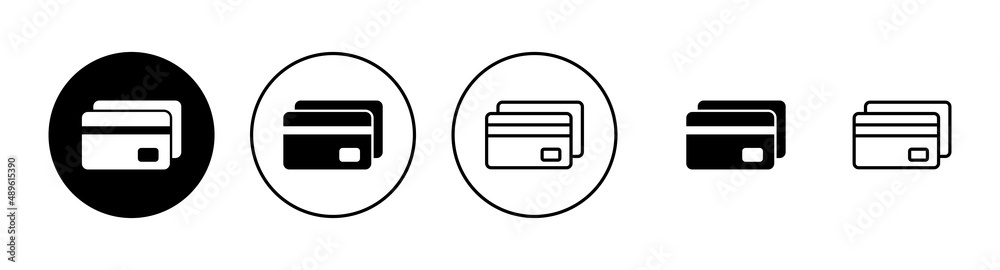 Credit card icons set. Credit card payment sign and symbol Credit card icons set. Credit card payment sign and symbol