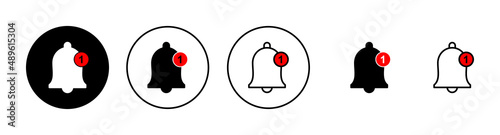 Bell Icons set. Notification sign and symbol for web site design