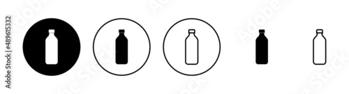Bottle icons set. bottle sign and symbol