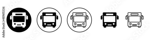 Bus icons set. bus sign and symbol