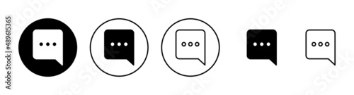 Chat icons set. speech bubble sign and symbol. comment icon. message