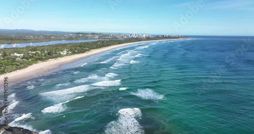 The  shipwreck of the Dellie or Apple Wreck as it is called just behind the breakers on Fingal Beach near Tweed Heads. Wrecked in 1941. Appears and disappears with the currents. Drone view from above