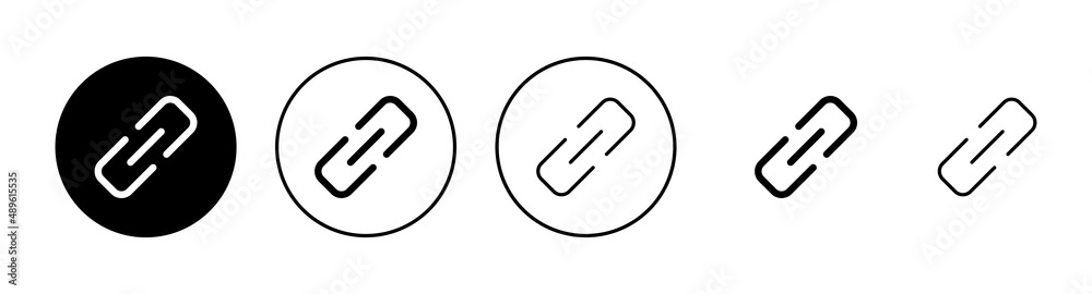 Link icons set. Hyperlink chain sign and symbol Link icons set. Hyperlink chain sign and symbol