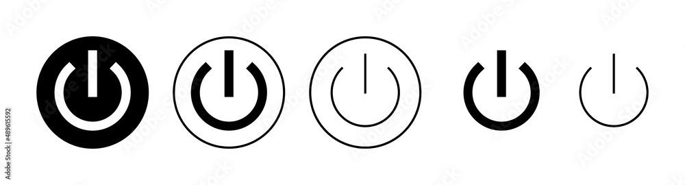 Power icons set. Power Switch sign and symbol. Electric power Power icons set. Power Switch sign and symbol. Electric power