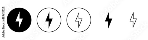 Free Download Lightning icons set. electric sign and symbol. power icon. energy sign - GFXLoad