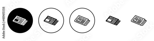 Newspaper icons set. news paper sign and symbolign
