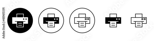 Print icons set. printer sign and symbol