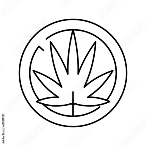 marijuana drug addiction line icon vector illustration