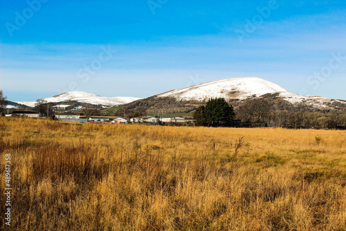 Snow on the Pentland Hills near Edinburgh Scotland  photo