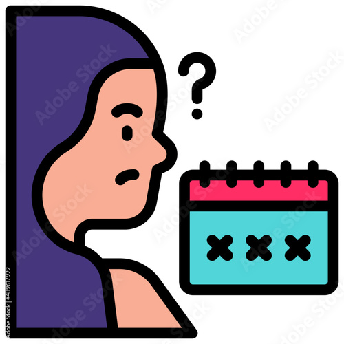 calendar filled outline icon