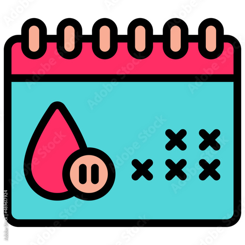 calendar filled outline icon