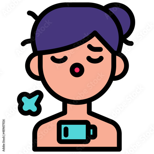 fatigue filled outline icon
