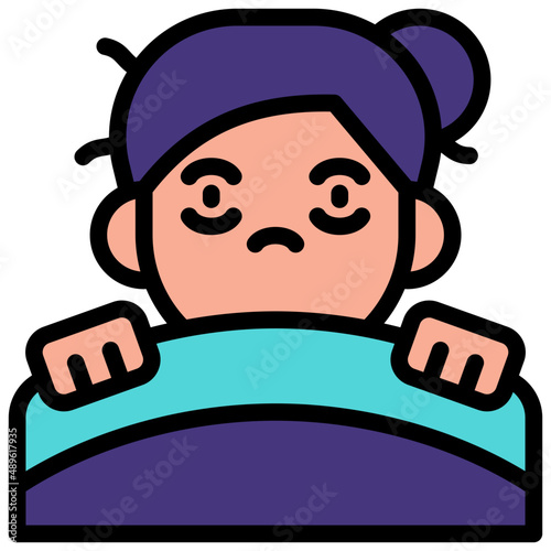 insomnia filled outline icon
