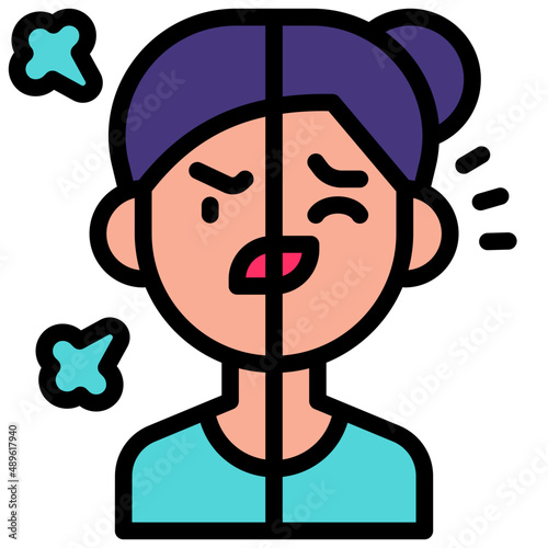 mood swings filled outline icon