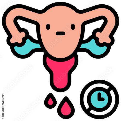 period changes filled outline icon