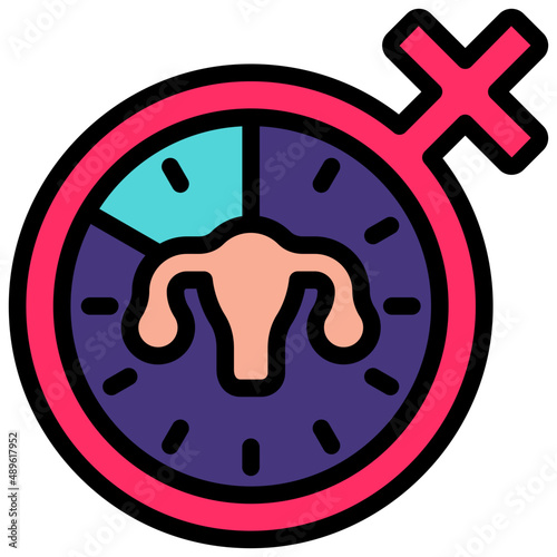 women menopause filled outline icon