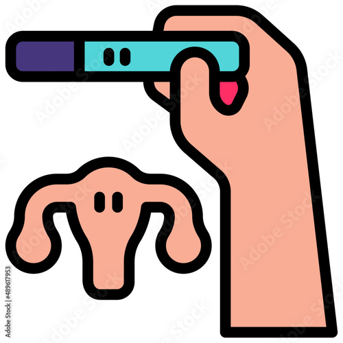 women menopause filled outline icon