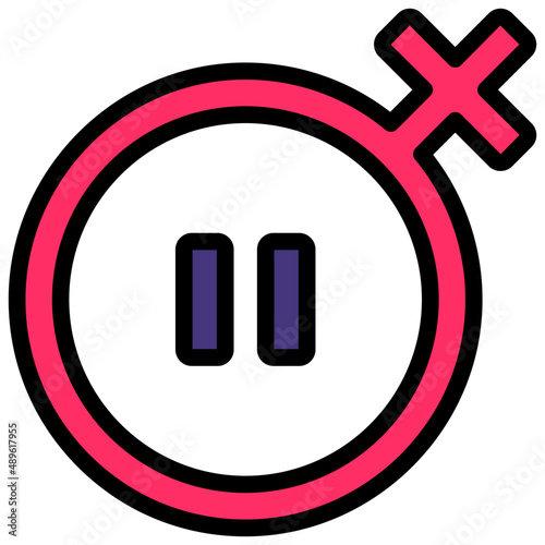 women menopause filled outline icon