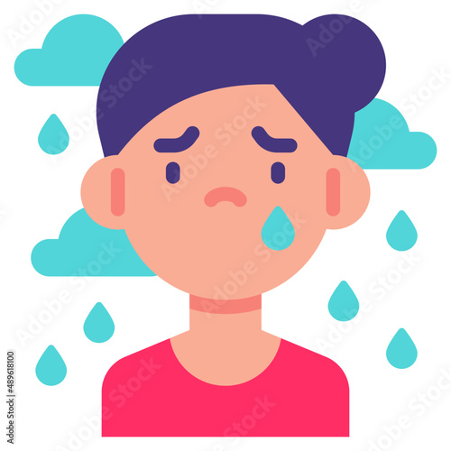 depression flat icon