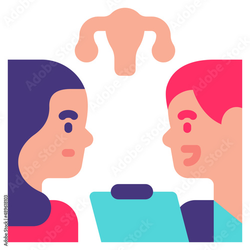 gynecologist flat icon