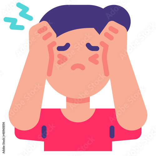 headache flat icon