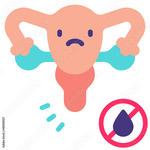 uterus flat icon