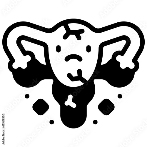 vaginal dryness solid icon