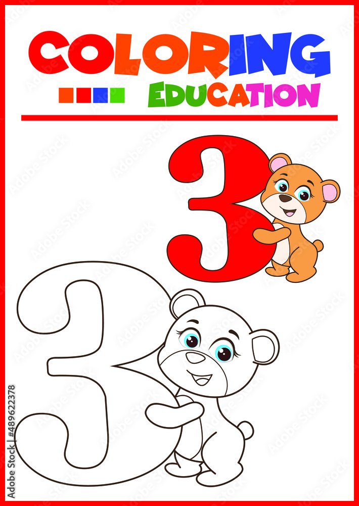 coloring number for children's learning