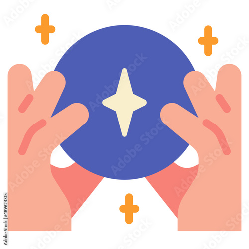 fortune telling flat icon