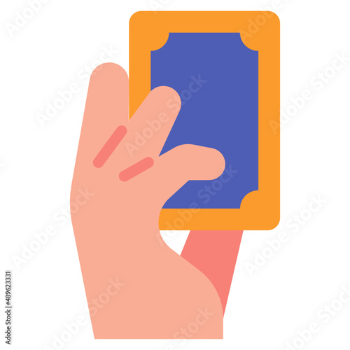 tarot card flat icon