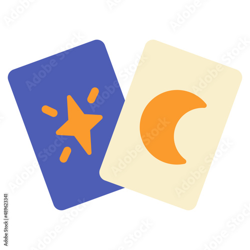 tarot card flat icon