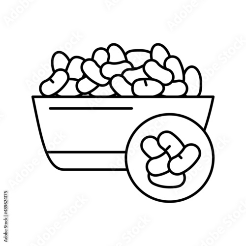 beans groat line icon vector illustration