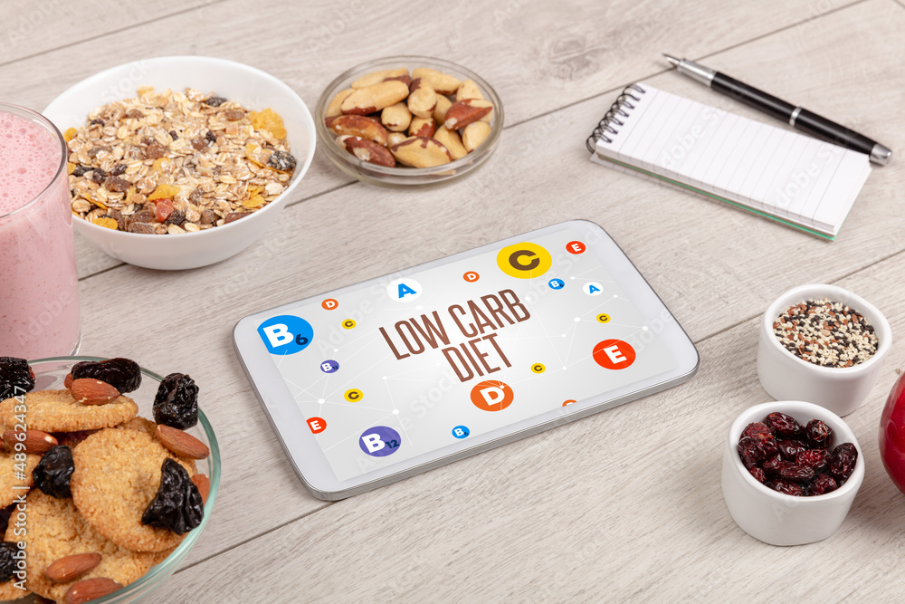Healthy Tablet Pc compostion concept Healthy Tablet Pc compostion concept