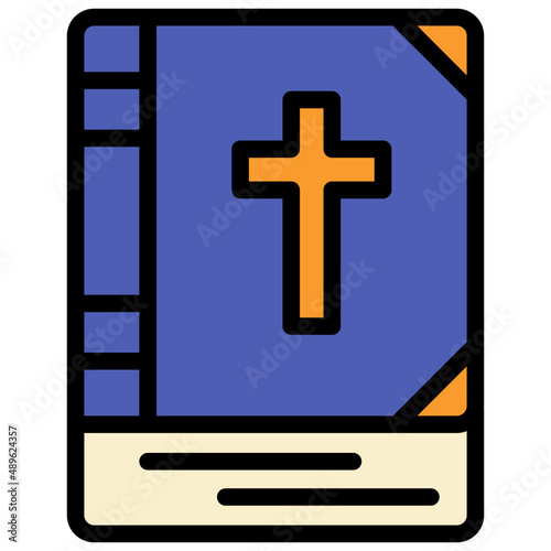 bible filled outline icon