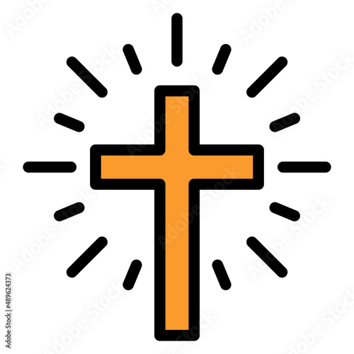 cross filled outline icon