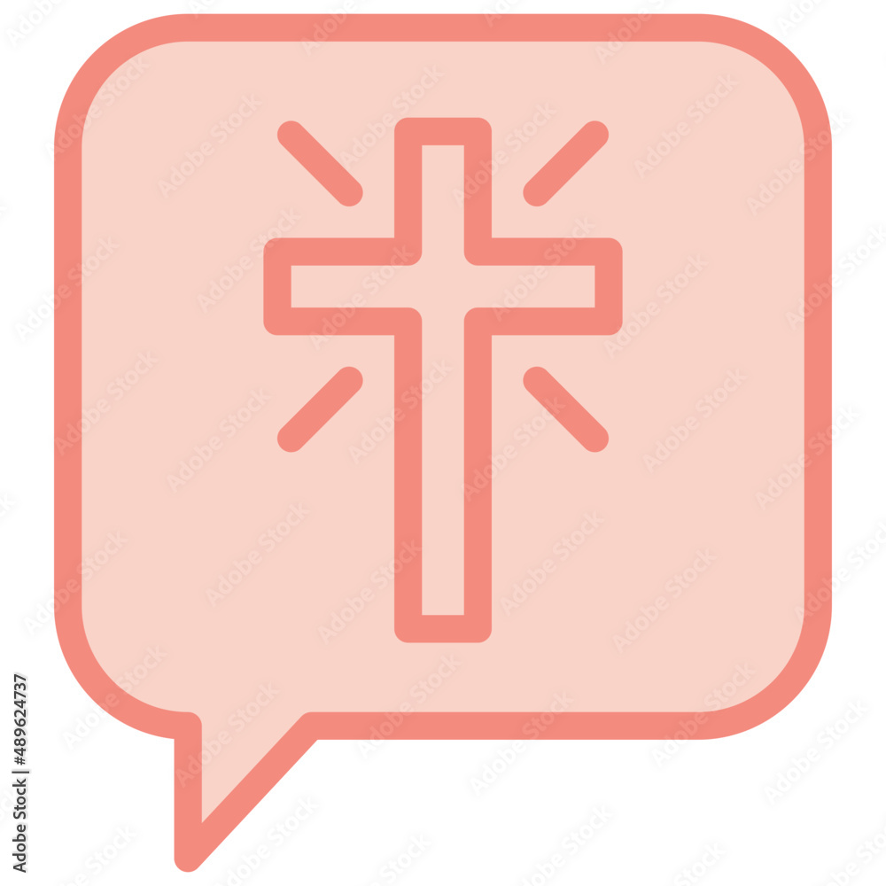 Fototapeta premium cross two tone icon