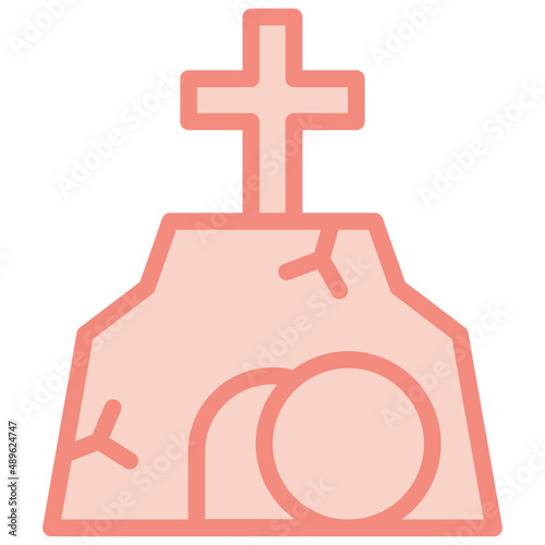 tomb two tone icon