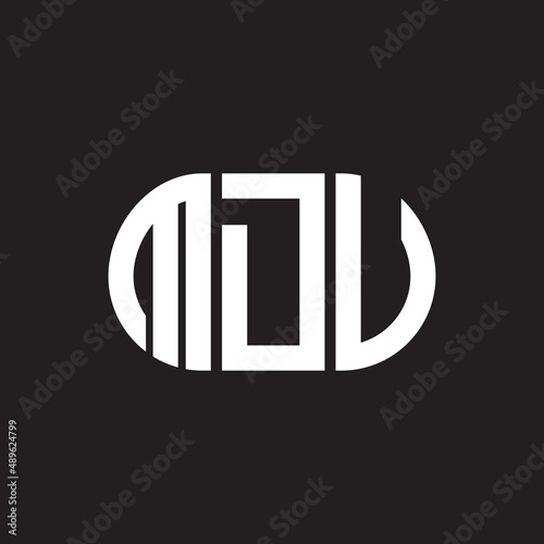 MDV letter logo design on black background. MDV creative initials letter logo concept. MDV letter design. photo