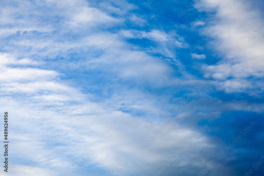 White Clouds Blue Sky Abstract Weather Background Texture
