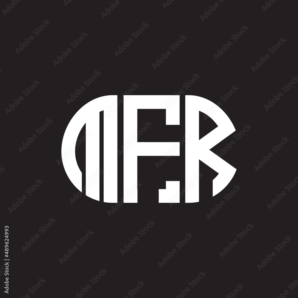 Fototapeta premium MFR letter logo design on black background. MFR creative initials letter logo concept. MFR letter design.