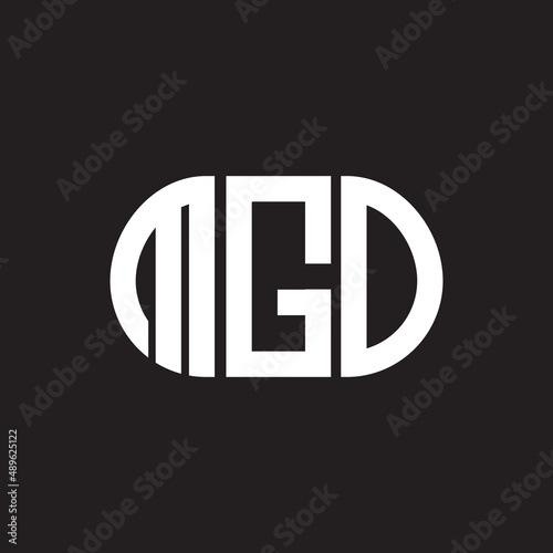 MGO letter logo design on black background. MGO creative initials letter logo concept. MGO letter design.